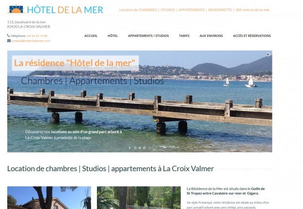 Création site internet Croix Valmer hôtel résidence