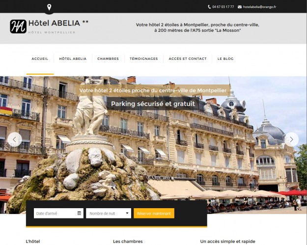Création site internet Montpellier hôtel ABELIA