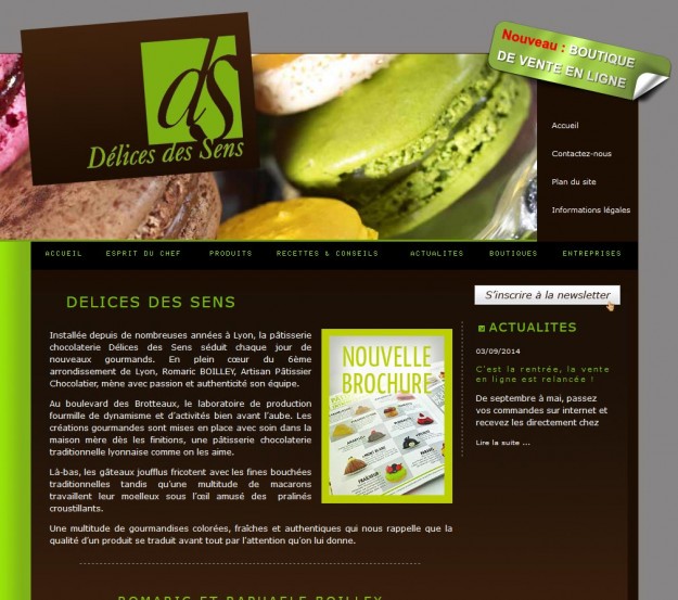 Création site internet vitrine chocolatier LYON