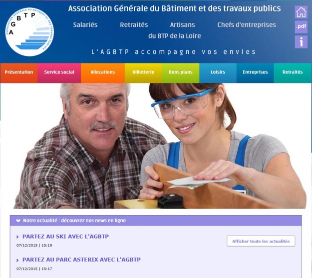 Création site internet vitrine home AGBTP eiffage